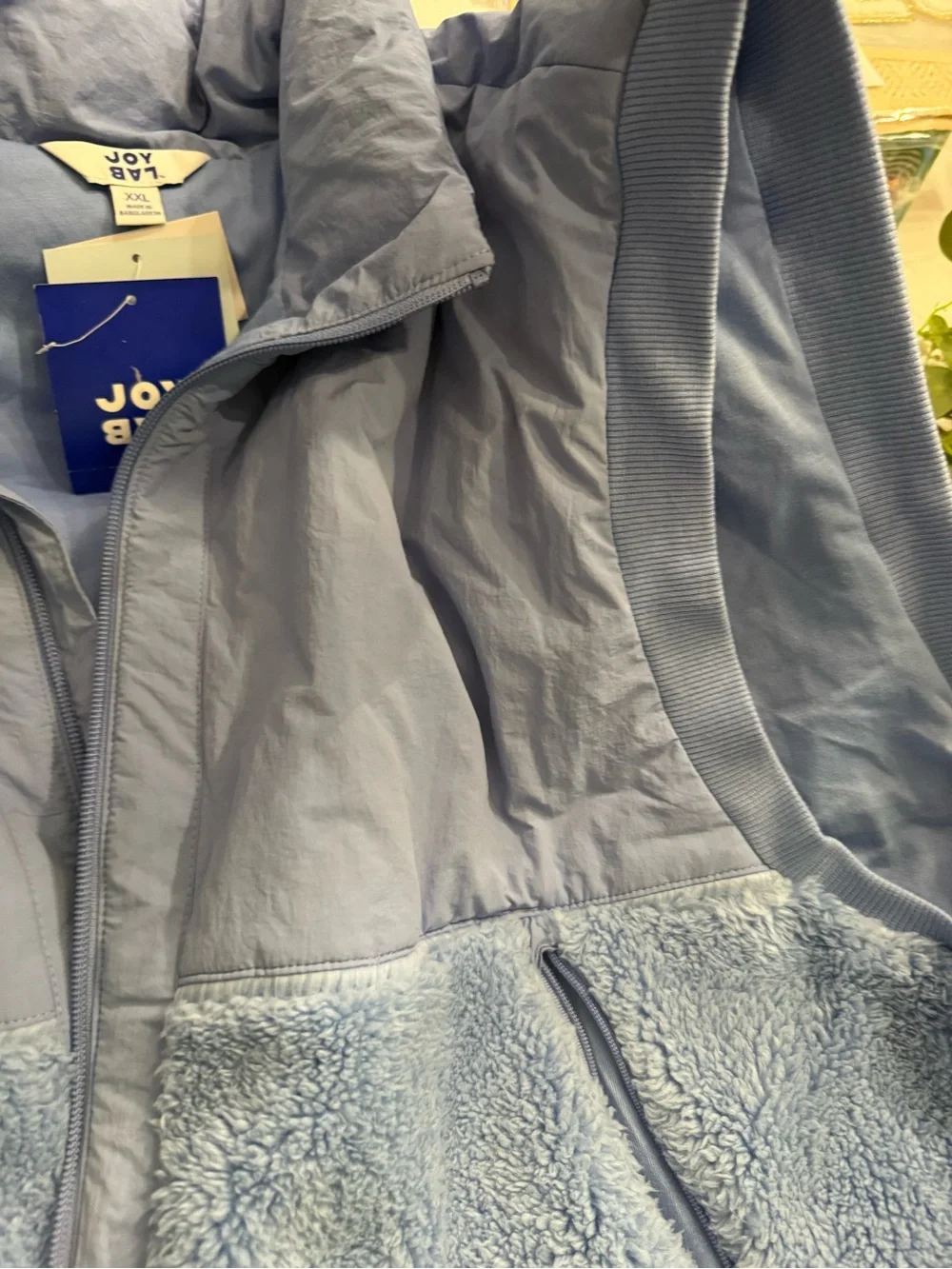 JoyLab Light Blue Sherpa Vest